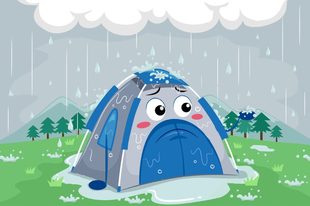 Acampar com chuva